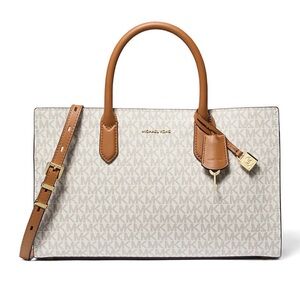 Michael Kors Scarlett Vanilla Acorn Satchel medium